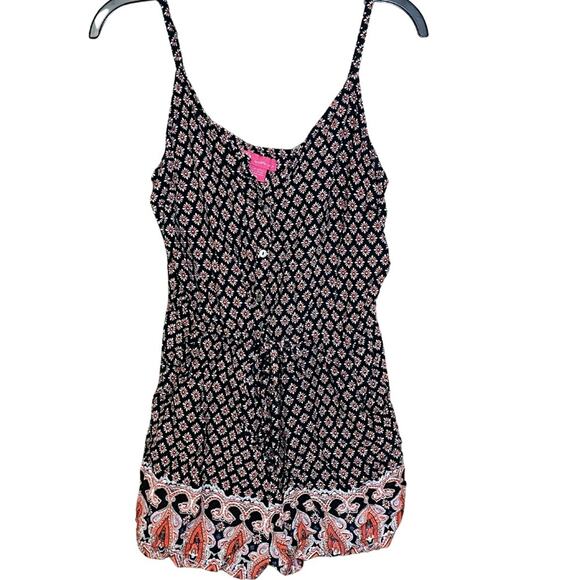 UP by ultra pink romper bohemian drawstring waist adjustable lightweight size M - Picture 1 of 3